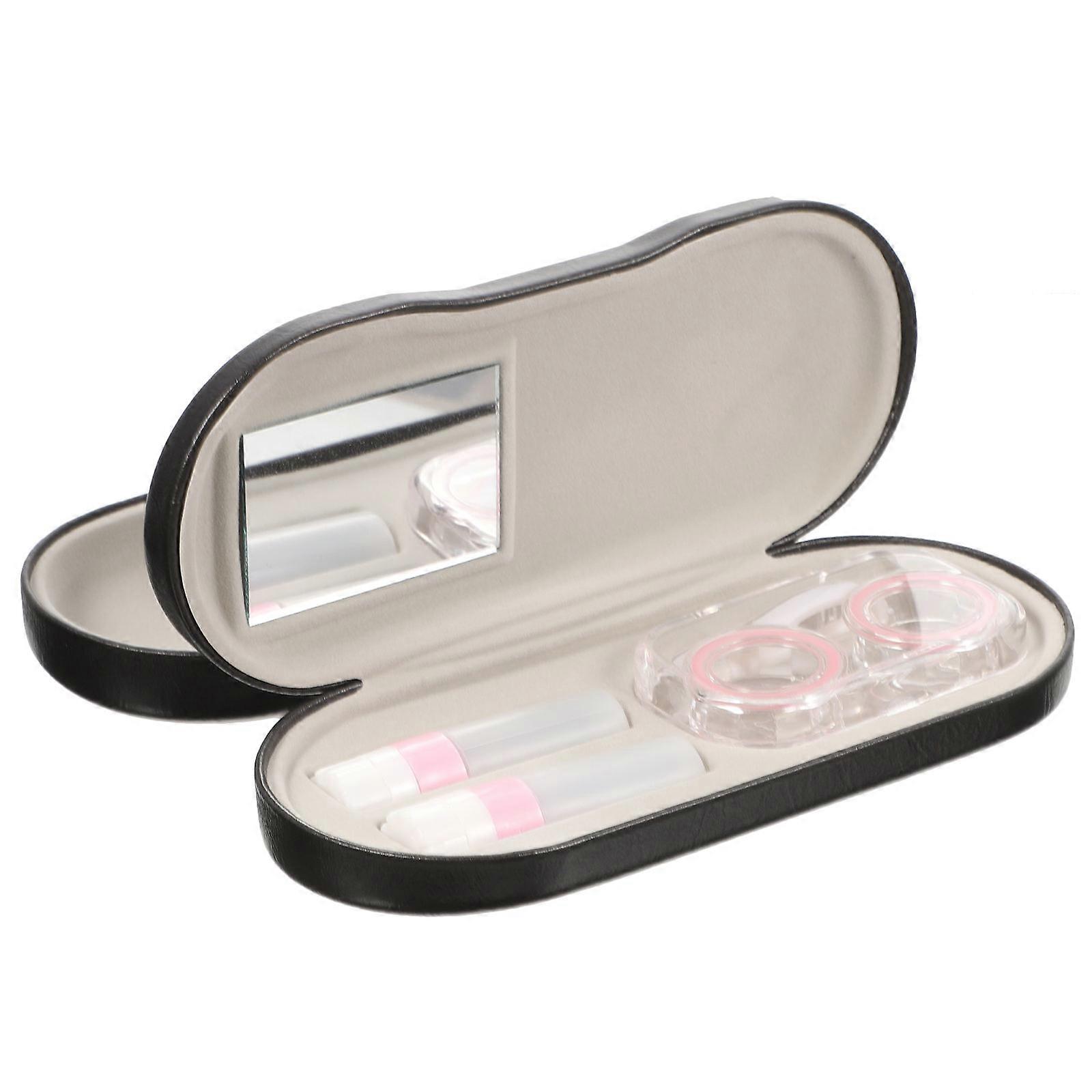 Double Function Glasses Case Lens Case Portable 2Sets for Storage Use