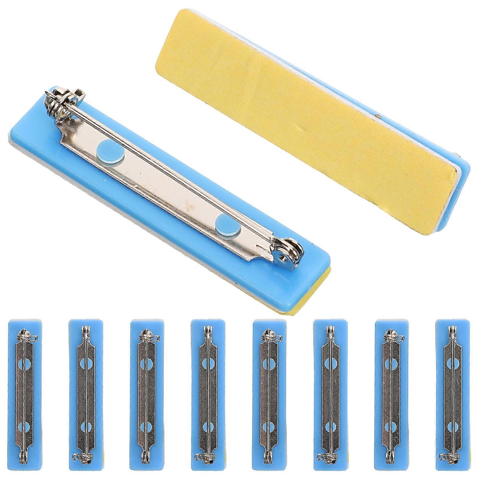 Name Tag Pin Backs Self-Adhesive Safety Pin 20Pcs for Badge Making