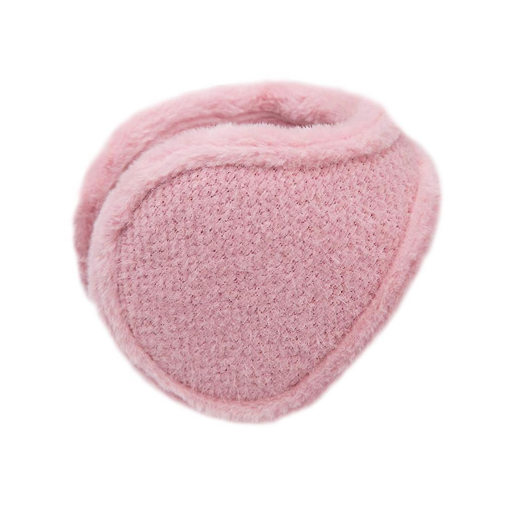 Pink Windproof Warm Earmuff for Winter 2Pcs Plush Ear Protector
