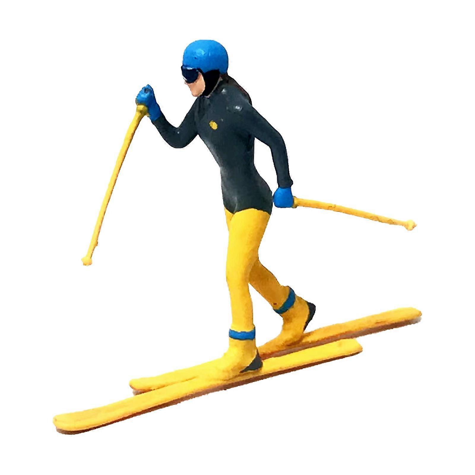 Modellini di sci in miniatura in scala 1/64, forniture per scene di strada, progetti fai da te