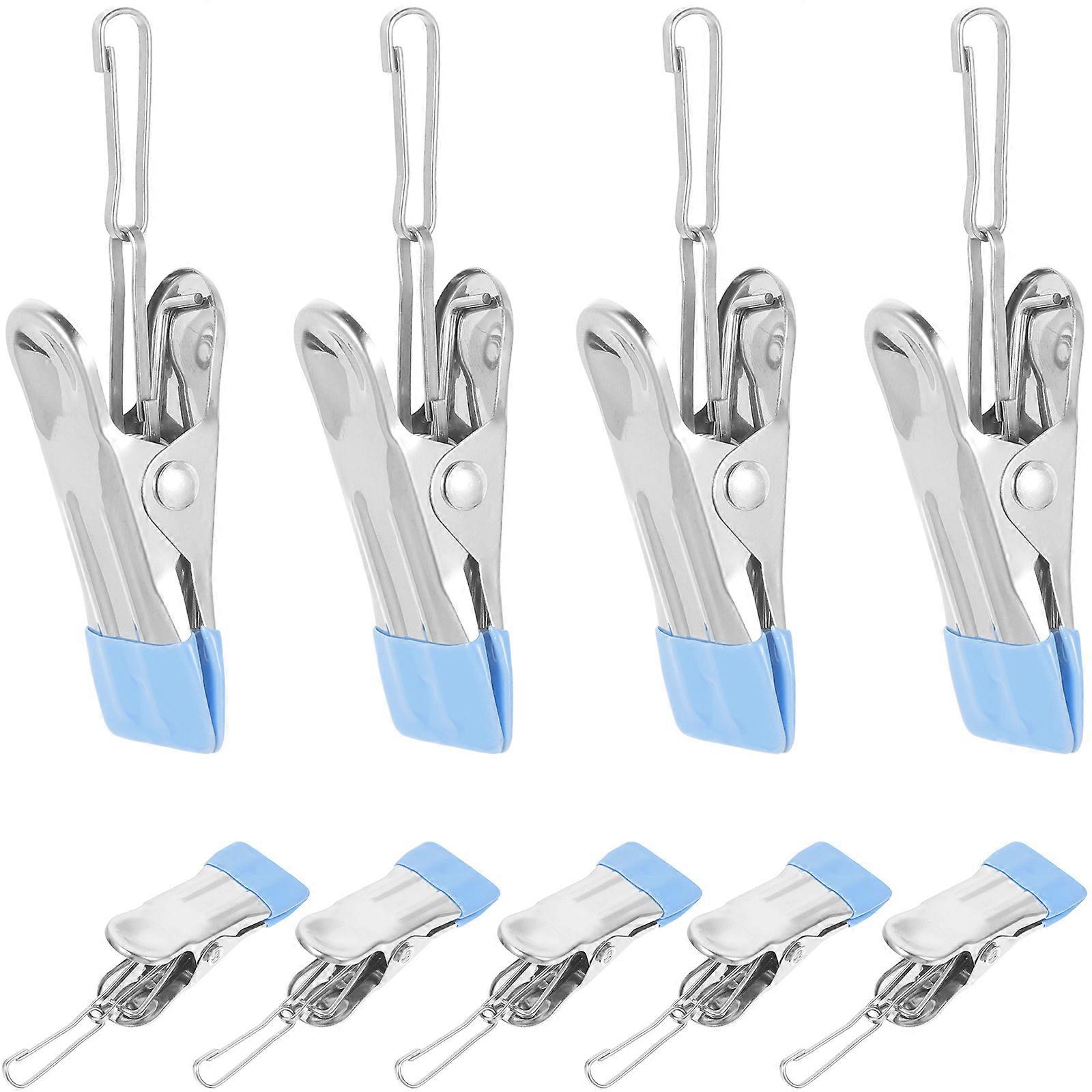 Clothespins for Clothesline Windproof Clothes Clips 80Pcs Sky-Blue Set