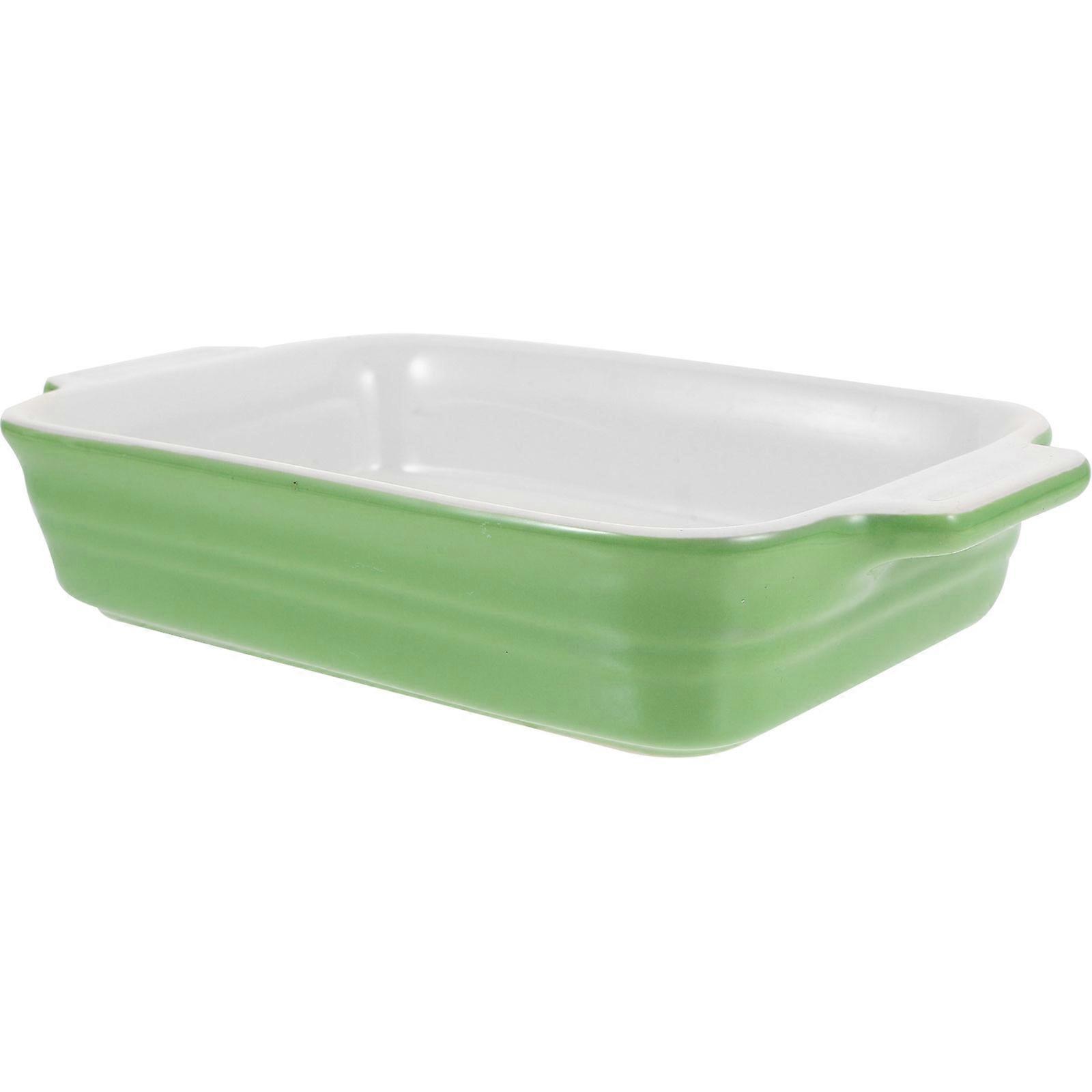 Multipurpose Ceramic Baking Pan Bread Tray for Kitchen Use 2Pcs