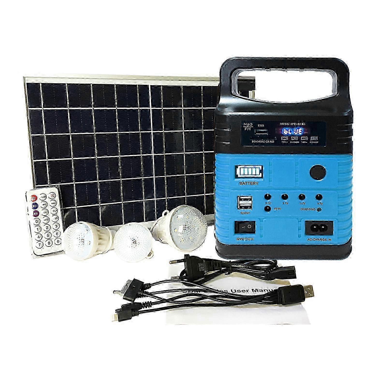 2025 Solar Generator Portable Illumination Function 7500mAh Battery Solar Generator with MP3 BT Function
