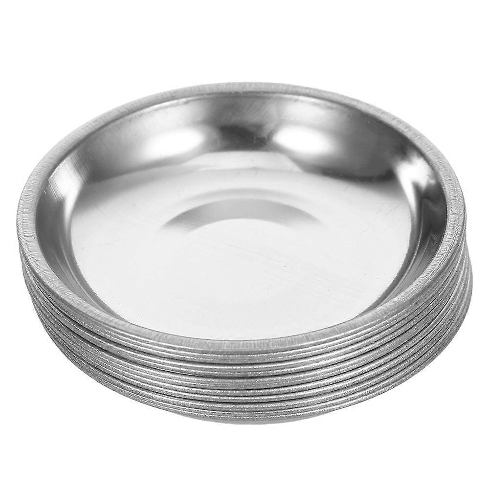Round Stainless Steel Snack Plates Mini Appetizer Plates for Kitchen Use 60Pcs