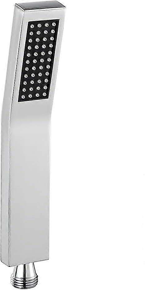 Square Solid Brass High-Pressure Single-Function Shower Head with Spray, Chrome