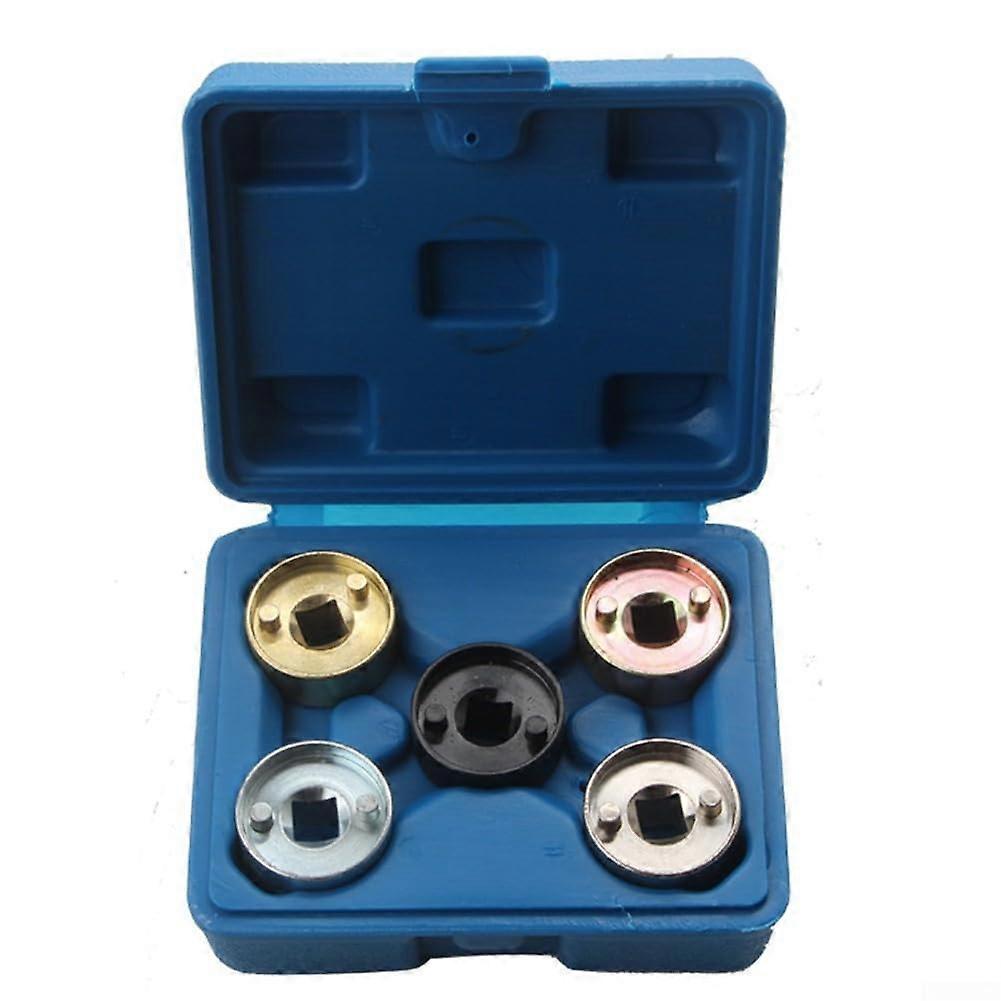 5Piece Camshaft Phaser Socket Set For EA888 Engines In Compact 125x100x52mm Blue Case Strength Steel