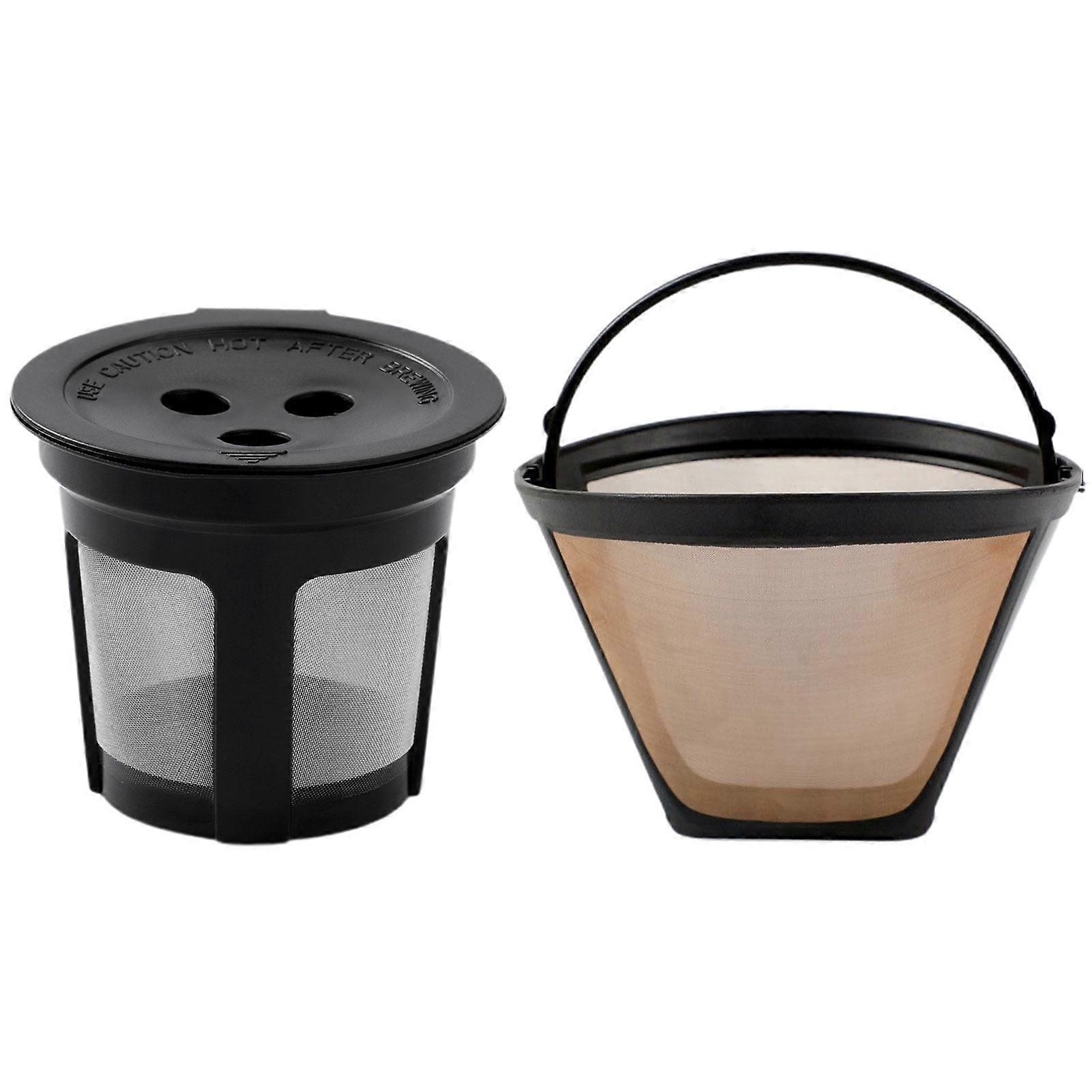 COOLL Coffee Filter Cup with Top Design Reusable Food grade Detachable Fine Mesh Coffee Filter for Ninja Dual Brew Pro