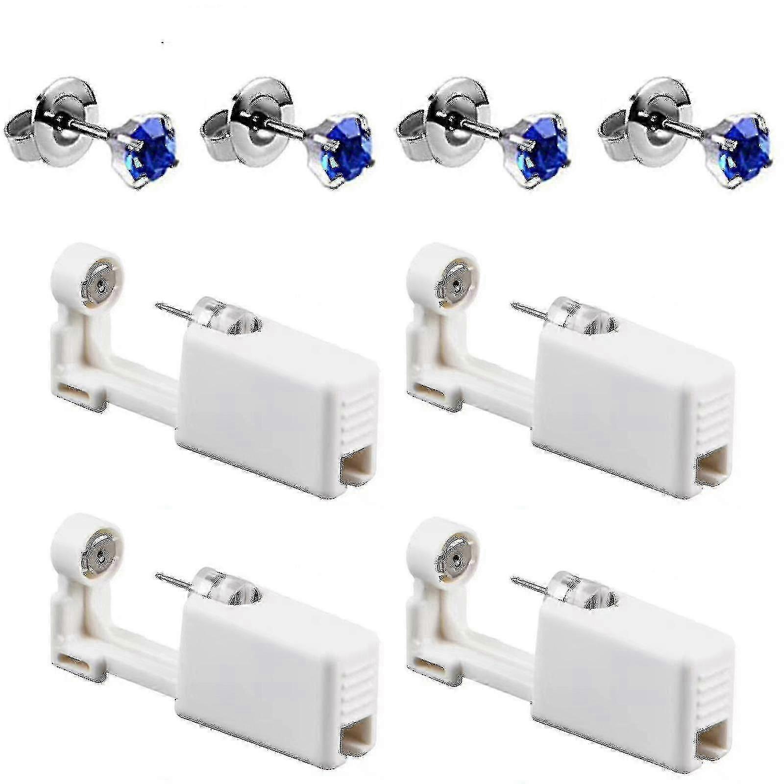 4 Pack Self Ear Piercing Gun Disposable Self Ear Piercing Gun Kit With Earring Studs Safety Ear Piercing Gun Kit Tool Z