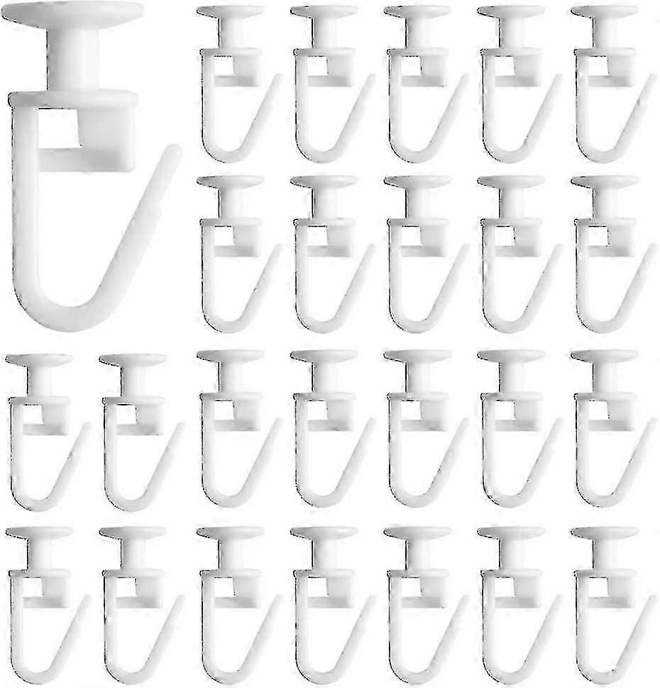 New 25 Pcs Curtain Gliders Curtain Rail Slider Hooks Curtain Gliders with Folding Hooks Curtain Track Glider Hooks for 11mm Rails  A-G