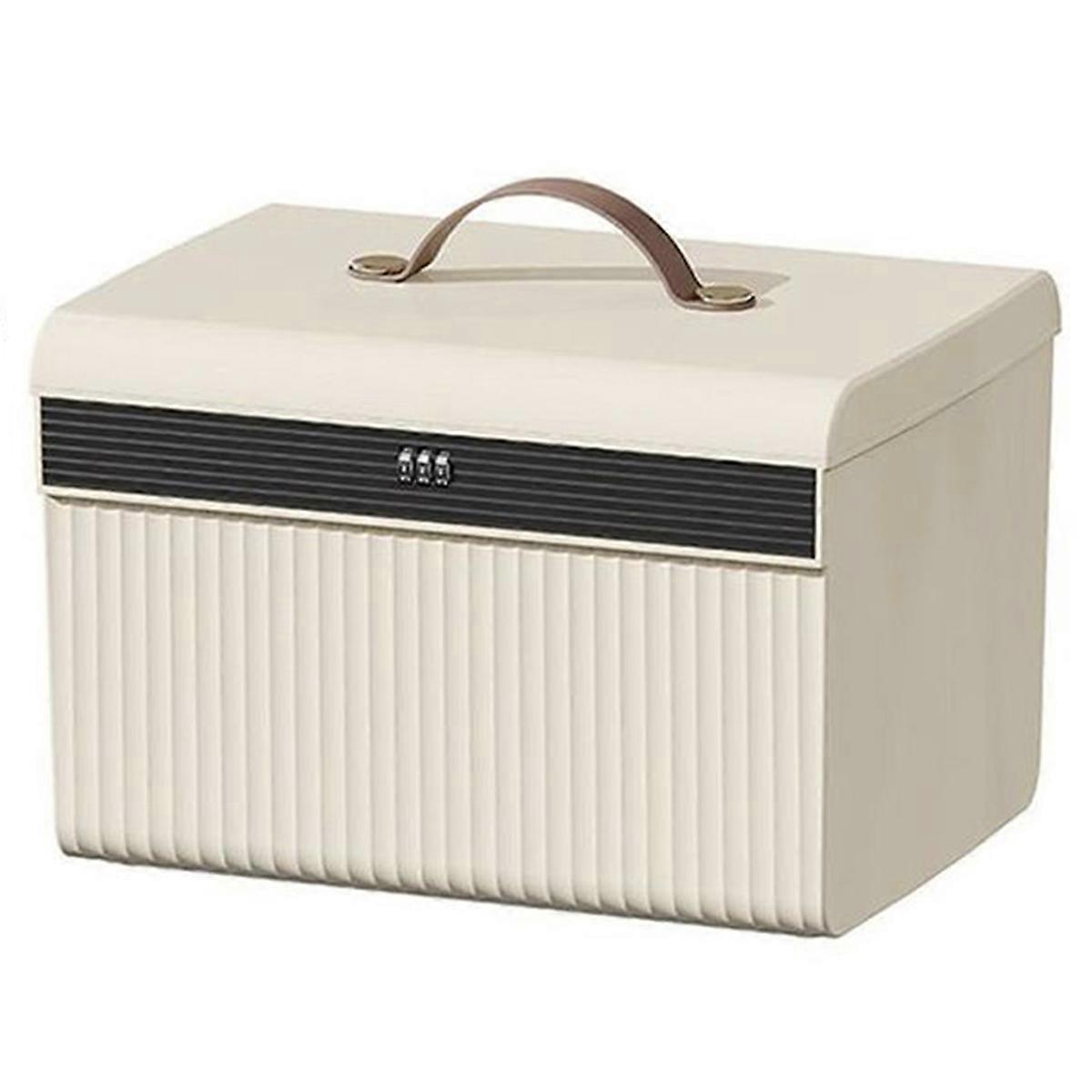  Three Digit Password Lock Safe Box Two Layers Lockable Lock Box Privacy Security Large Capacity Storage Box Home L