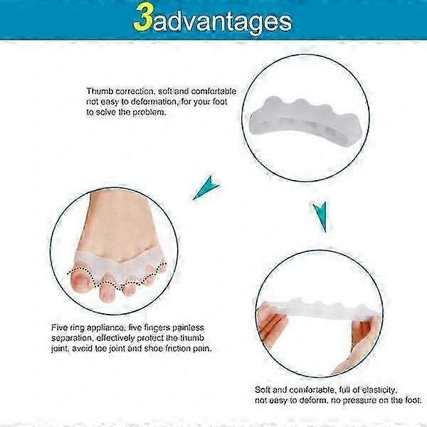 2pcs Hallux Valgus Toe Spreader Separates Toes Support Toe Separator