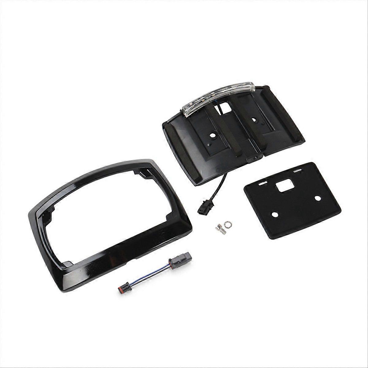 Motorcycle Rear License Plate Frame Relocation LED Light for Glide/Road Glide/Road 2009-2023 Black