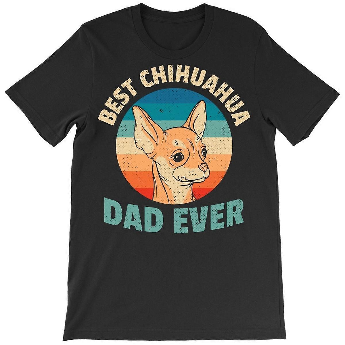 אבא צ'יוואווה הטוב ביותר אי פעם וינטג' חולצת טריקו חמודה, מתנה לבעלים של כלב צ'יוואווה, חולצות טריקו מצחיקות לחיות מחמד