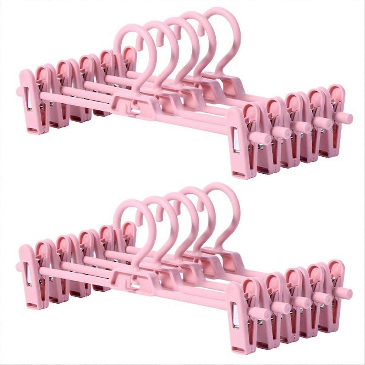 Trouser Rack with Adjustable Plastic Clip for Skirt Hook Save Space