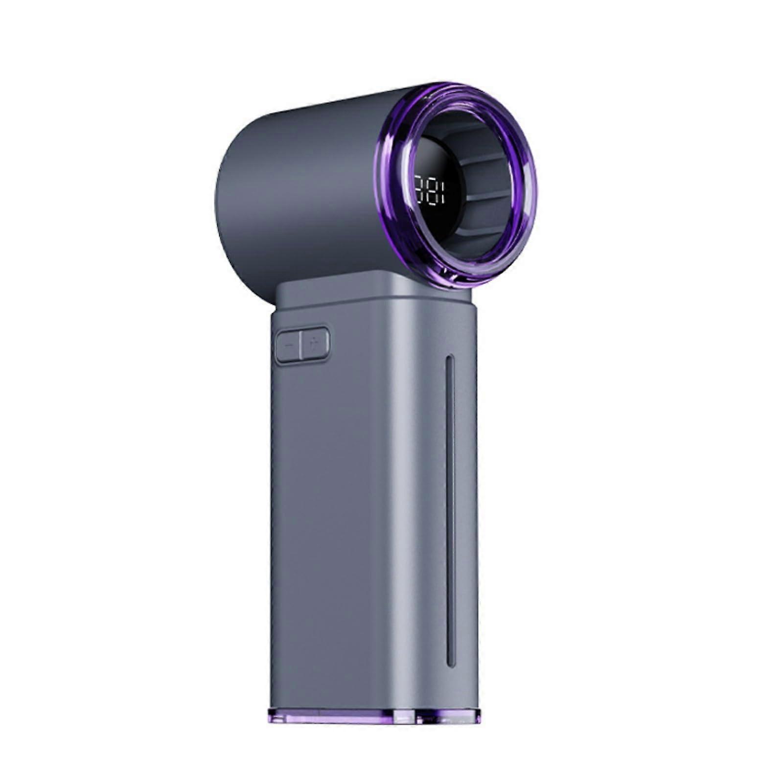 USB Rechargeable 3500mAh Handheld Cooling Fan With Adjustable Misting Function 199Speed Compact Travel Home Office Gray