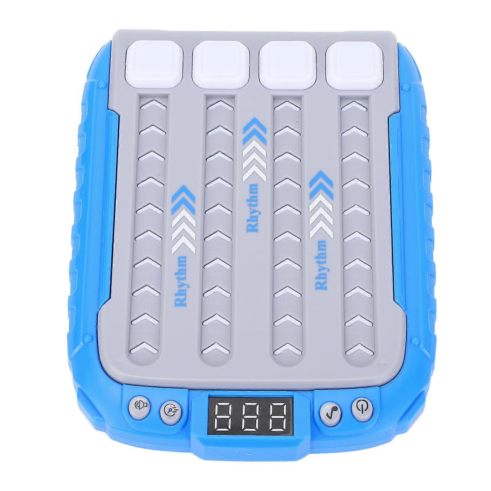Rhythm Game Machine for Kids Music Light Handheld Puzzle Game Machine Pop It Game for Boys Girls Blue 