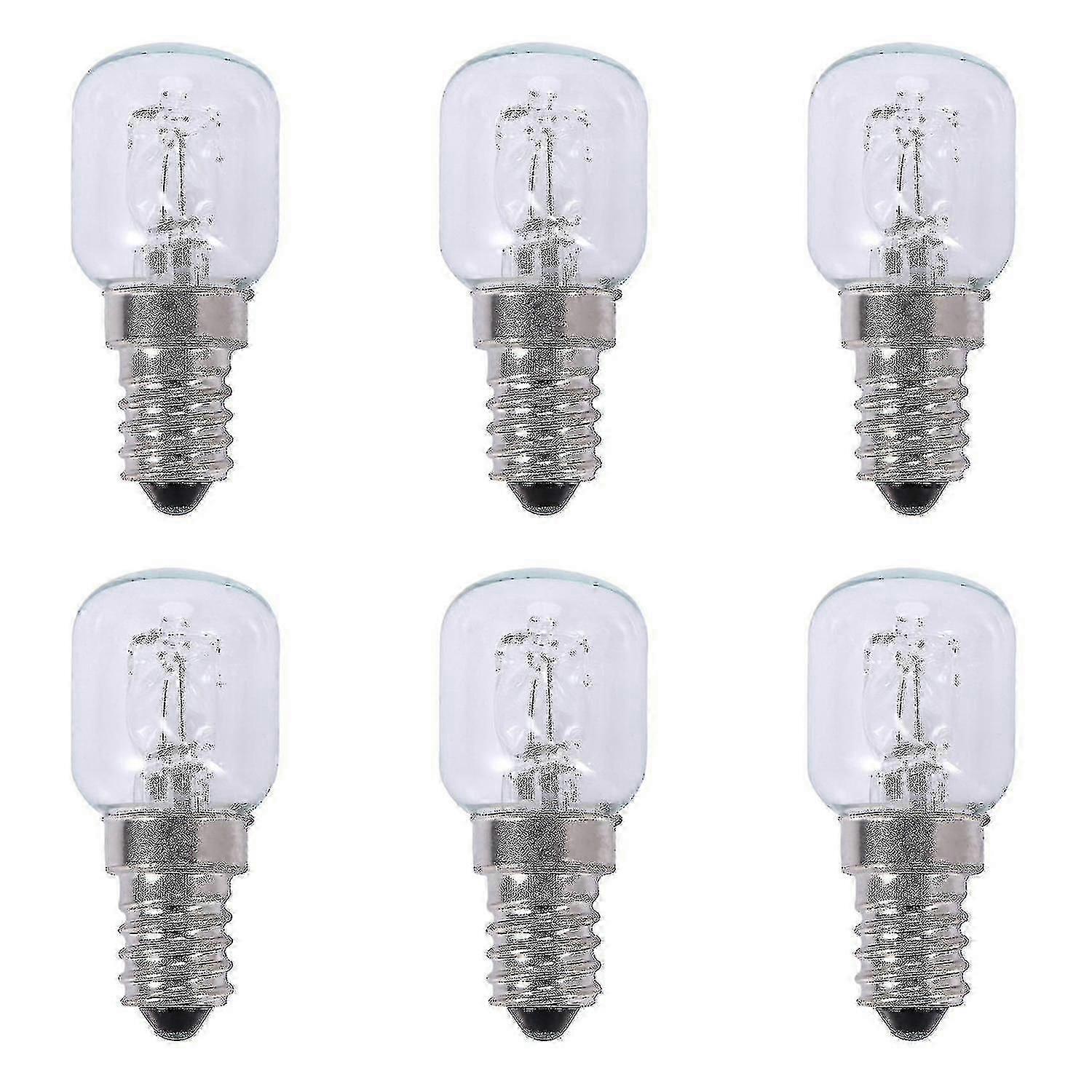 25-26 6x E14 High Temperature Bulb 500 Degrees 25w Halogen Bubble Oven Bulb