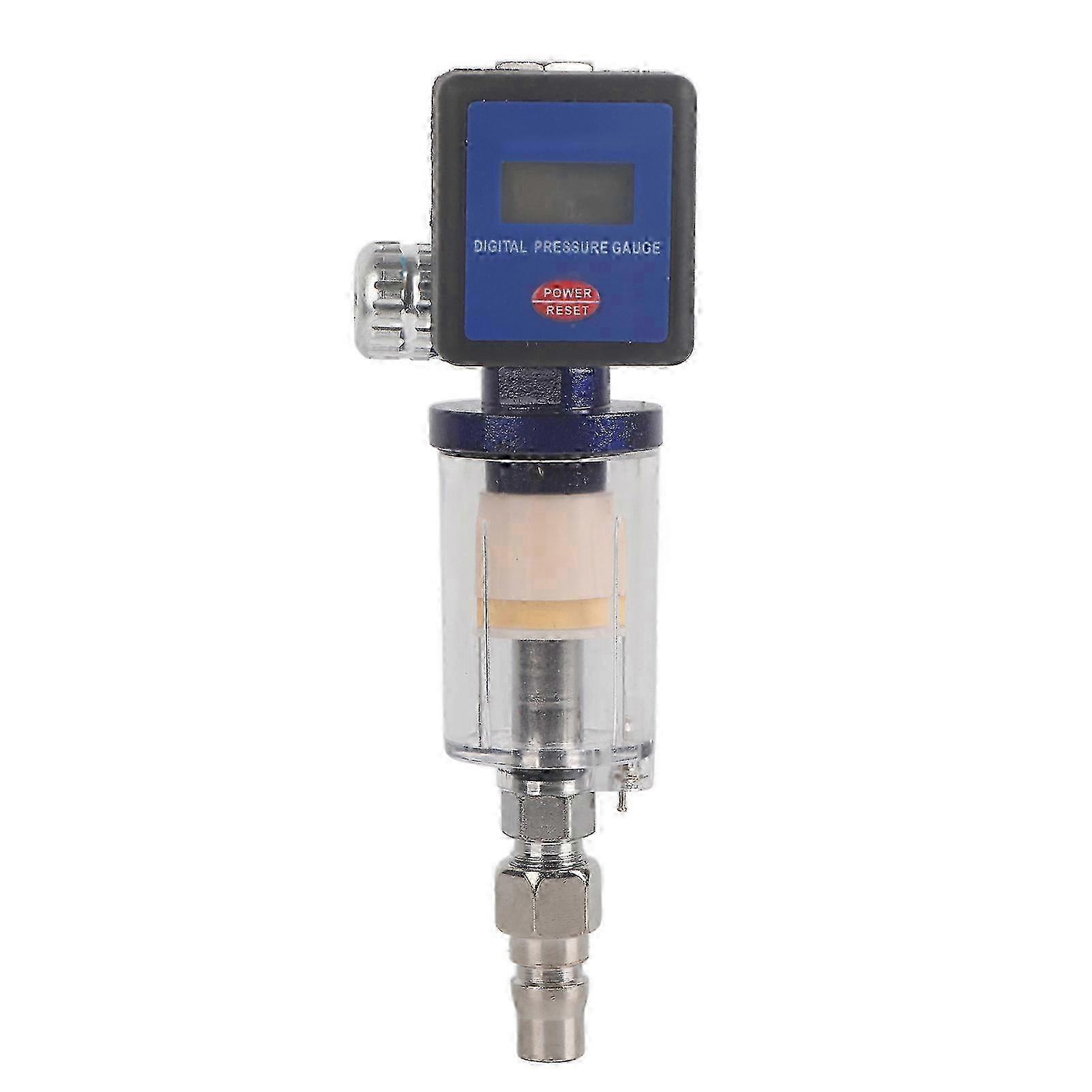 Digital Air Regulator Pressure Display Meter Water Trap Filter MF08 MF01 with Connector 1/4in Thread miao4