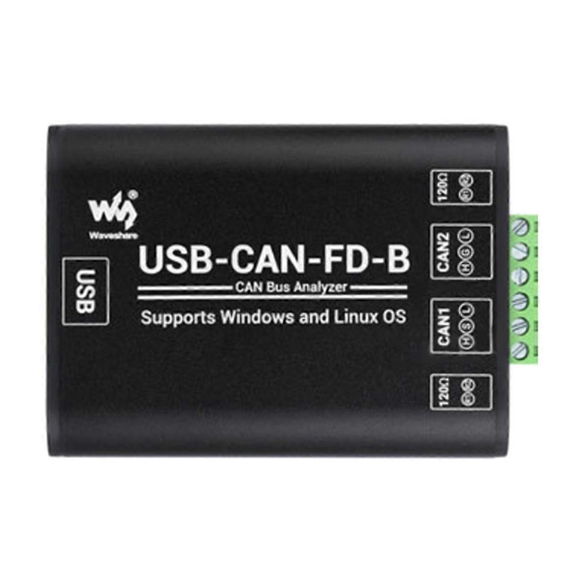 USB to CAN FD-B Adapter Industrial CAN/CAN FD Bus Analyzer with Communication for /Linux
