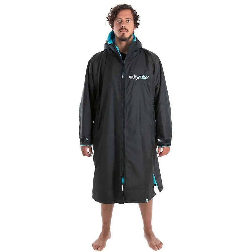 Dryrobe Advance Langarm Robe für Erwachsene - Schwarz/Blau