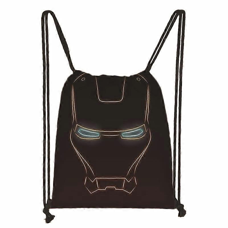 10 Pcs Iron Man Drawstring Bags Birthday Party Decoration Iron Man Goodie Bag Kid Backpack for Birthday Party Supplies (16 x 13.4 inch)