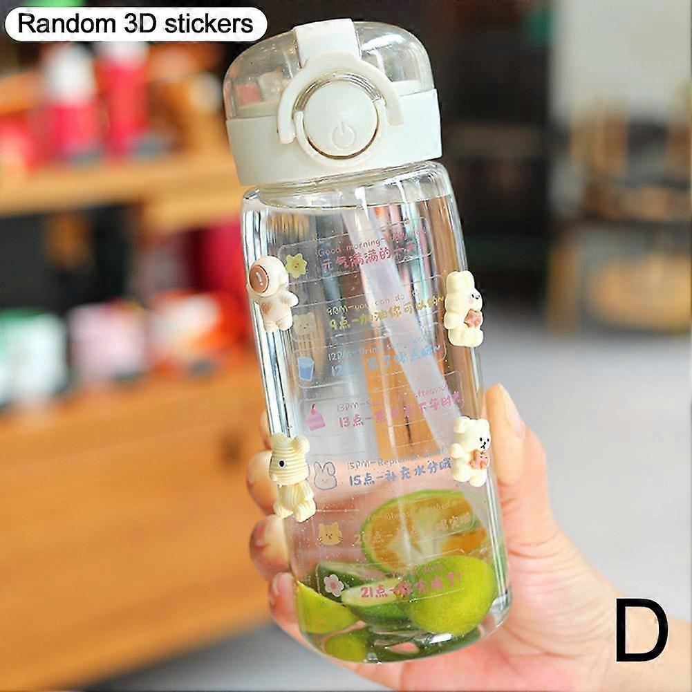 Kubek na wodę z kreskówek 400 ml, przenośna plastikowa butelka, uroczy design, idealny dla dzieci w podróży