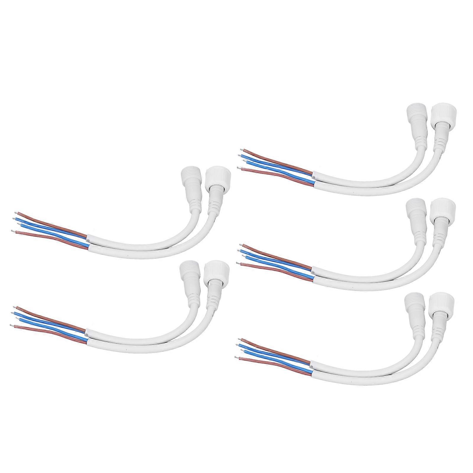 5 Sets 2 Pin Electrical Connector Waterproof Male and Female Plug Quick Connect Plug Cable Kit
