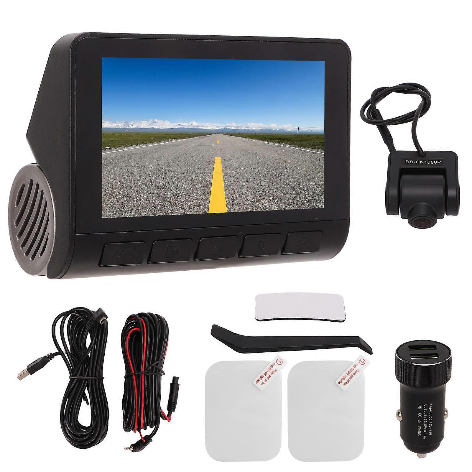 Dual recording dash cam for auto featuring G sensor technology