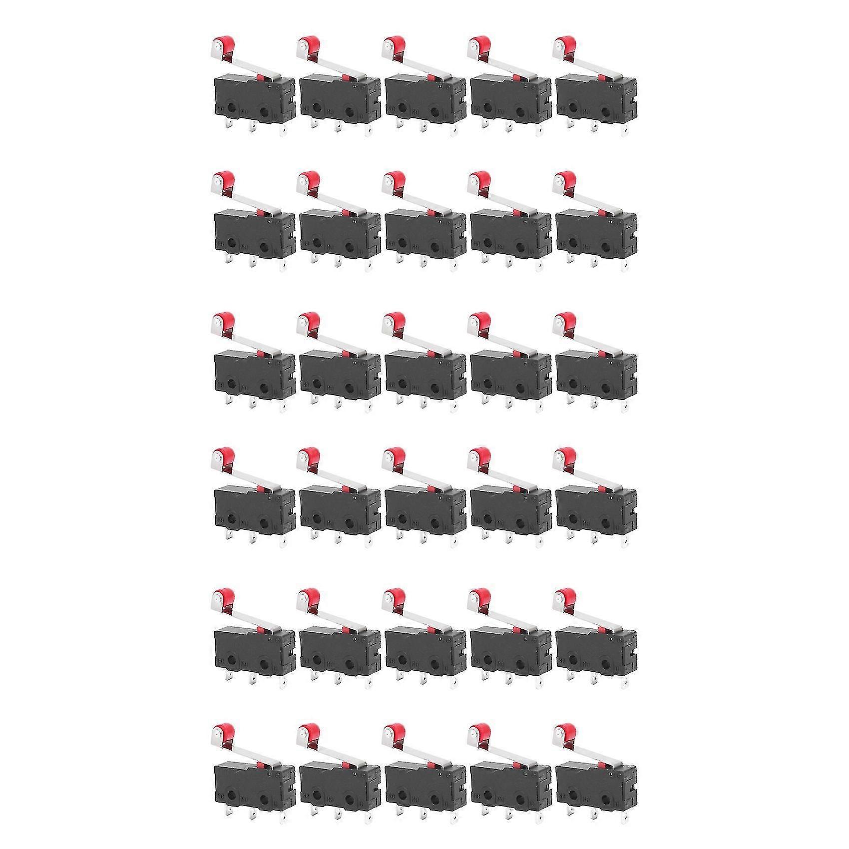 30 stk Mini-limit Switch Roller Lever Arm Spdt Snap Action Lot