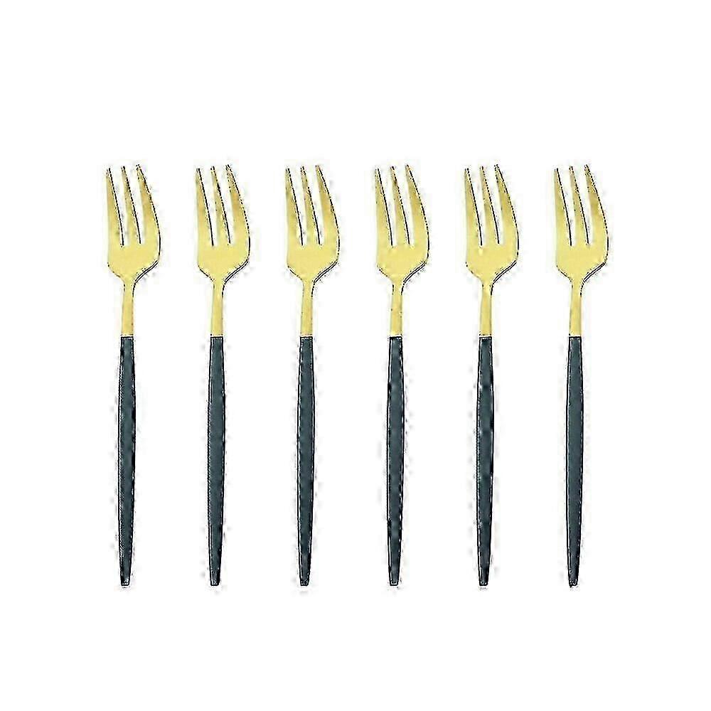 6Pcs Colorful Forks Set for Dessert Cake and Fresh Fruit Serving