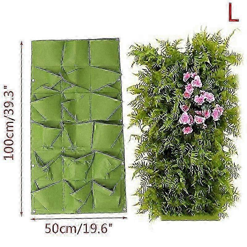Green Vertical Hanging Garden Planter Flower Pots Bag Wall Mount Hanging