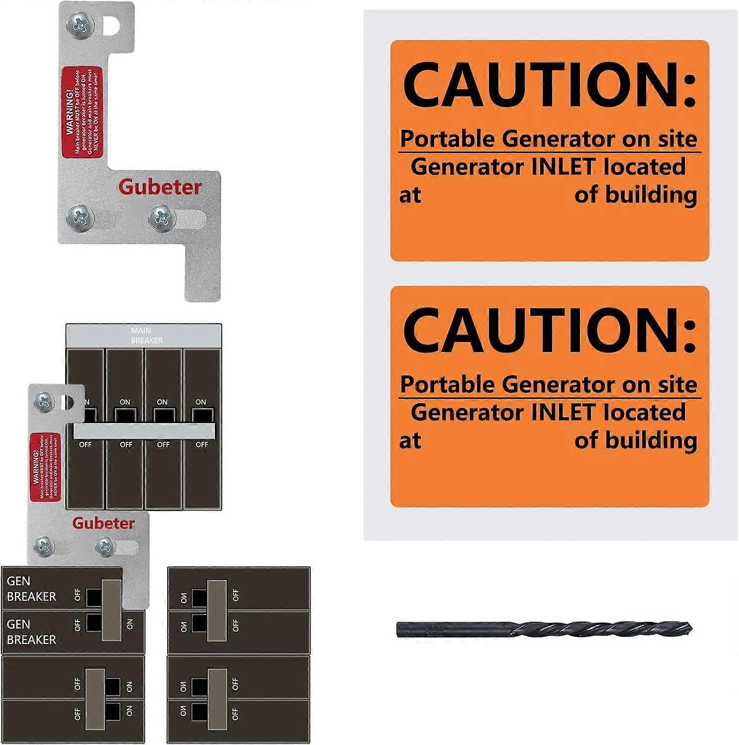 Generator Interlock Kit Compatible with ITE, Siemens, Gould and murray150 or 200Amp Panel, 1 1/4 Inch Spacing Between Main Circuit Breaker and Generat