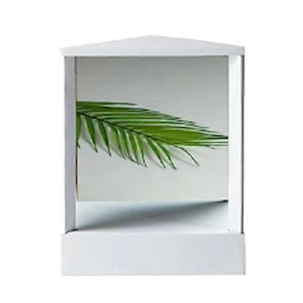 Square Non Reversing Mirror White Color True Makeup Reflection Mirror  Home Office