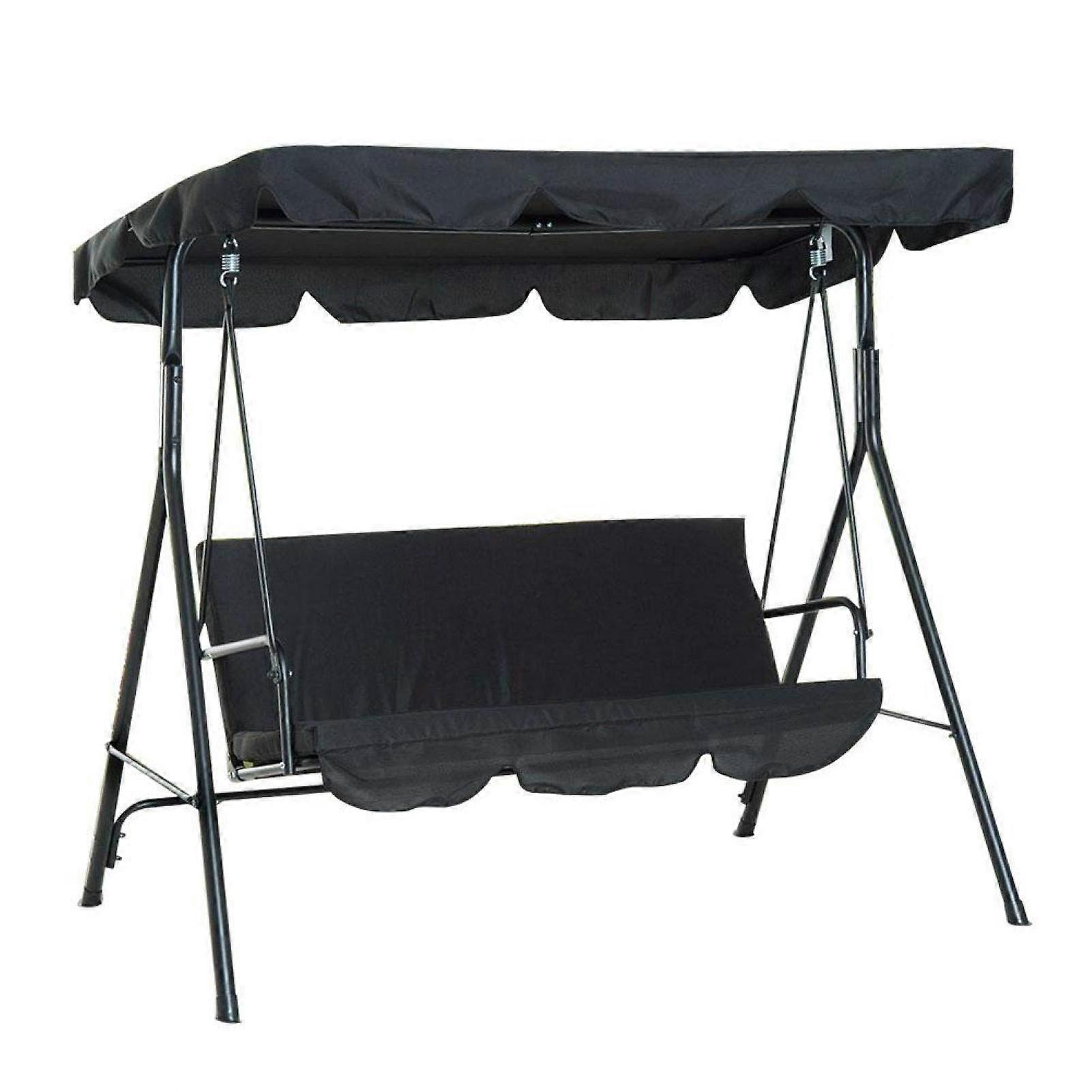 Outdoor Swing Seat Canopy Cover Waterproof Rainproof Dustproof Replacement  Black