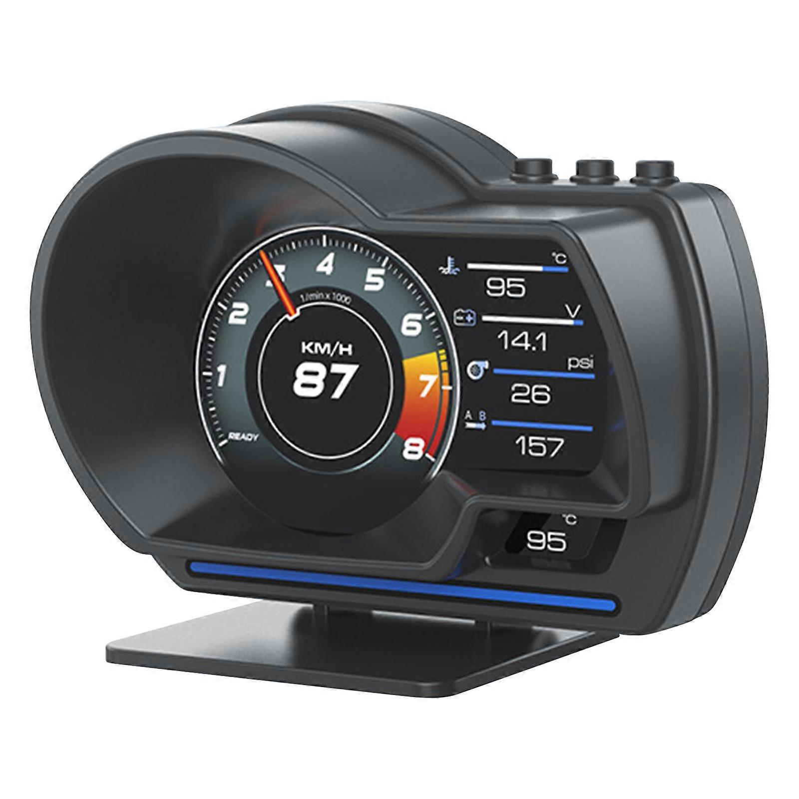 Intelligent Vehicle HUD Dashboard Monitor Speed Alert OBD Diagnostic Interface Universal Car HUD Mount Multicolor