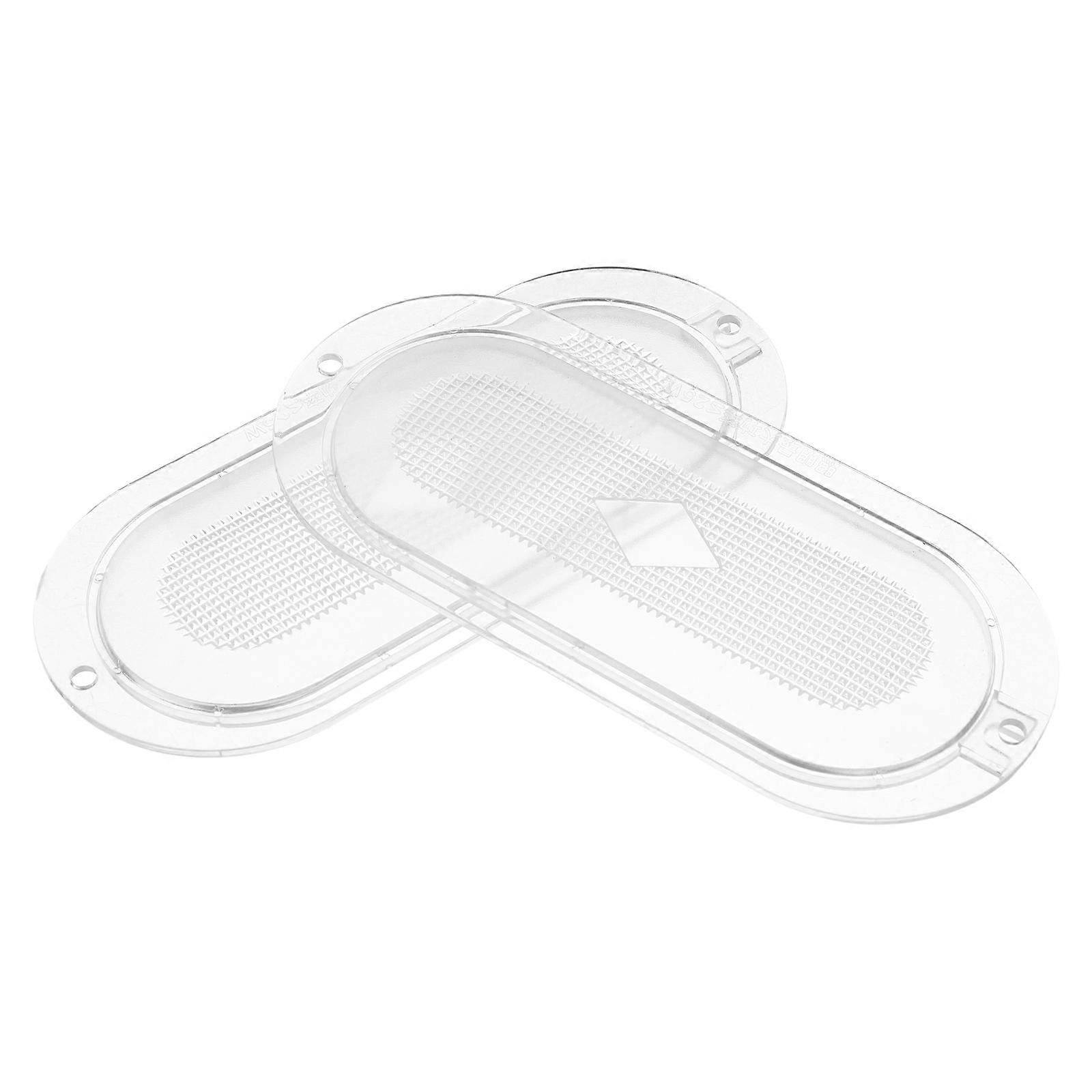 Range Hood Light Shade Replacement 2Pcs Transparent Plastic Lamp Covers