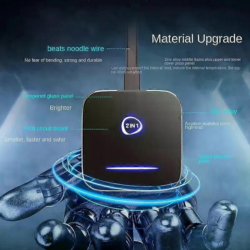 2in1 Wireless Carplay apple Android Auto 2025 Adapter,Plug & Play Fits Cars From 99% And IPhone IOS 10+ & Android 11+ - K5