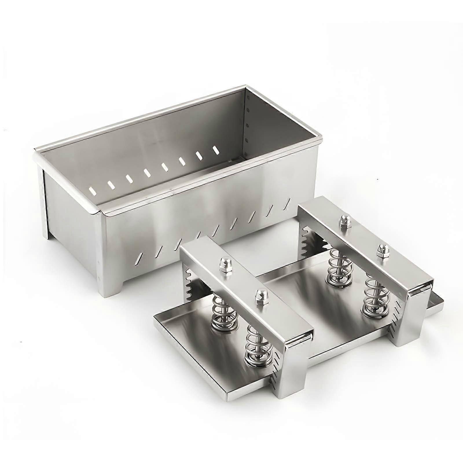1KG Stainless Steels Hamburger Press With Double Spring Leverages Systems Rustproof Metal Meat Shapers Tool Multicolor