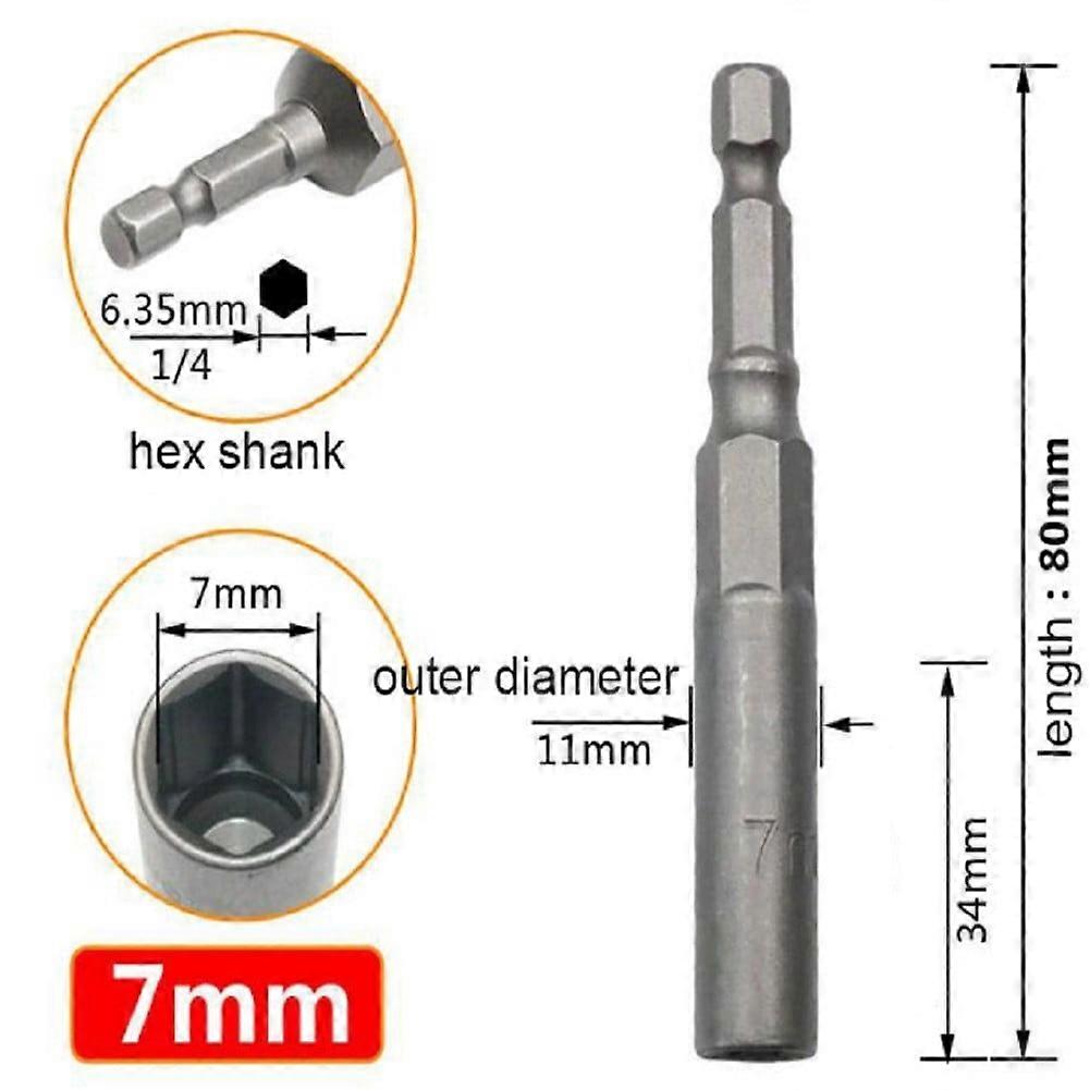 GLFSIL 1Pcs 80mm Length 1/4" Hex DriveSocket Impact Nut Bolt Drill Bits