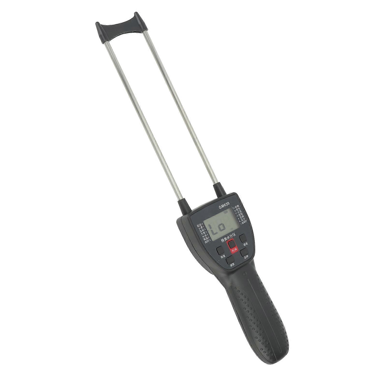 Digital LCD Grain Moisture Meter Dual Probe Backlight Grain Moisture Tester with Voice Prompt for Beans Rice Wheat Corn