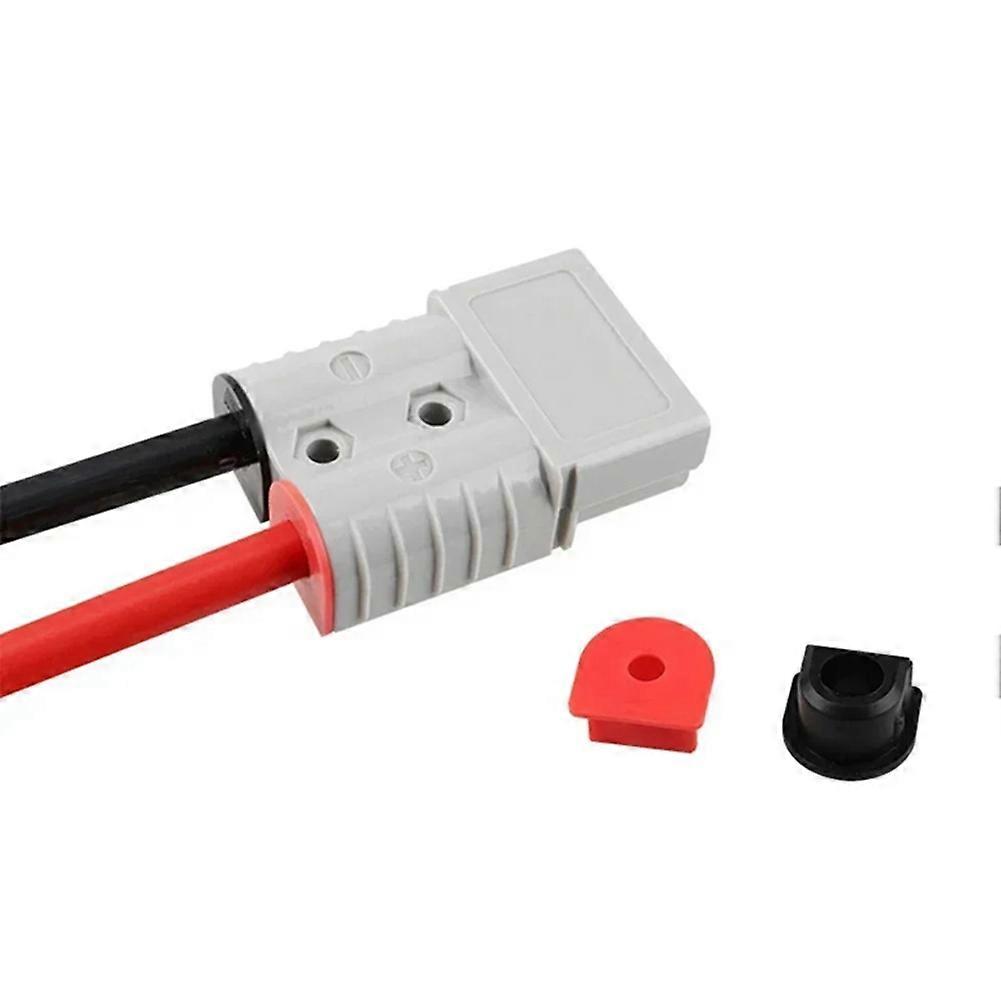 40 PCS Waterproof Solid Line Plug Cable Red Black Fixed Plug 50A Material Cable Protection Fixed Plug Terminals