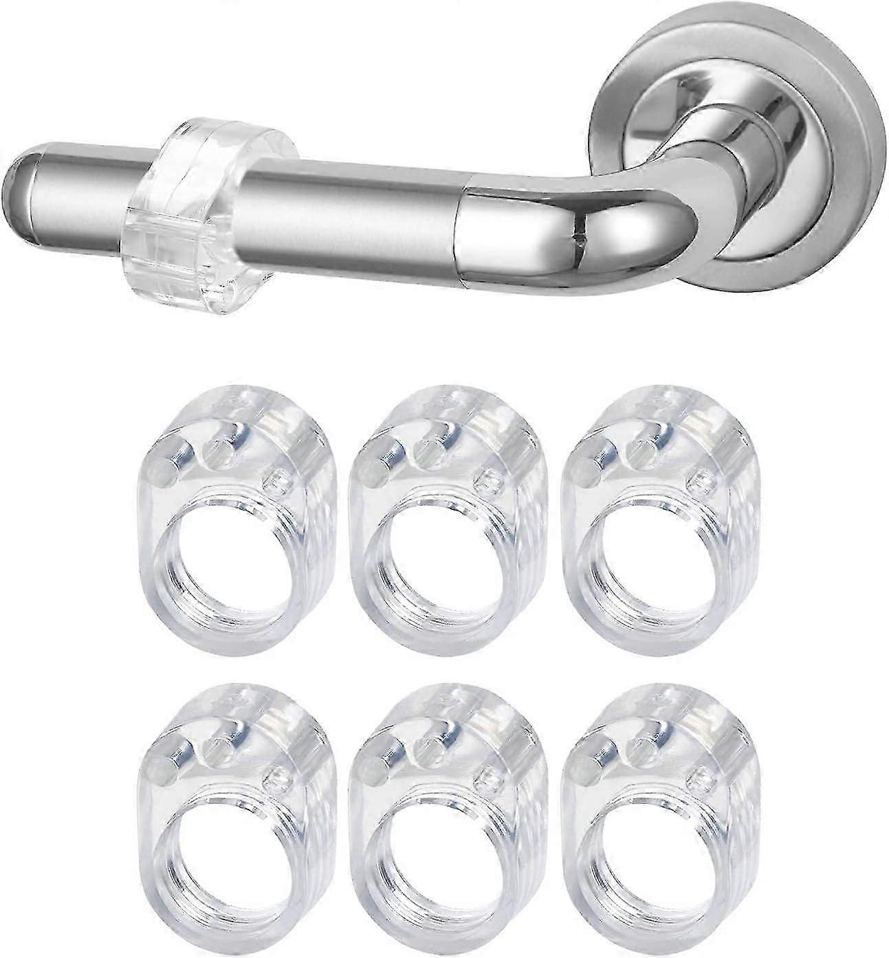 6 PCS PVC Transparent Door Handle Bumpers - Wall Protectors to Buffer and Prevent Damage