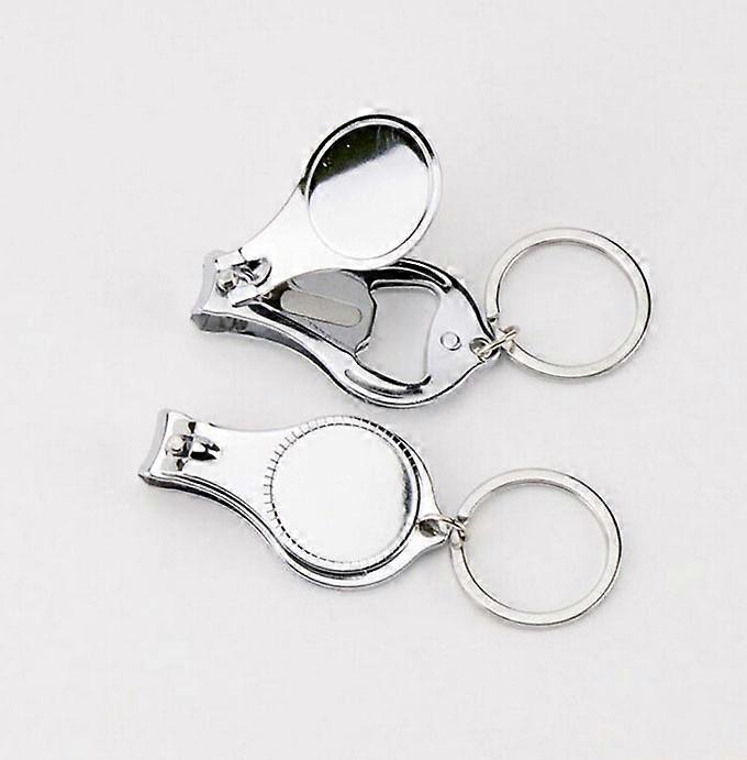 New Design Nail Clipper Metal Keychain Multifunctional Round Drops Nail Scissors Key Chain KeyRing Best Gift #17084