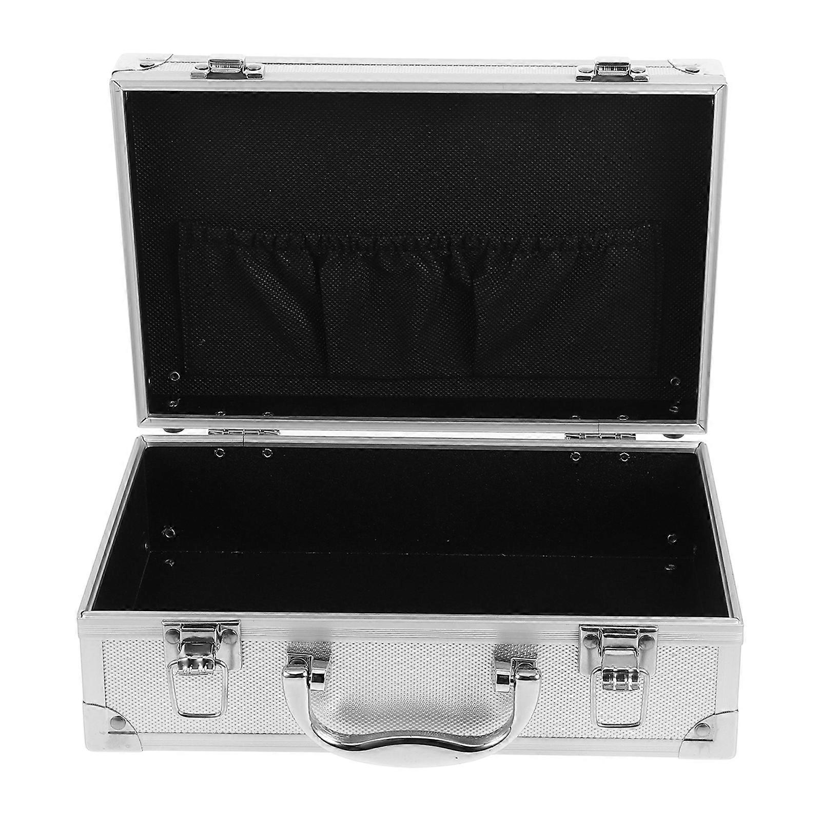 Silver Aluminum Case for Storage 1 Portable Tool Carrying Case with Handle