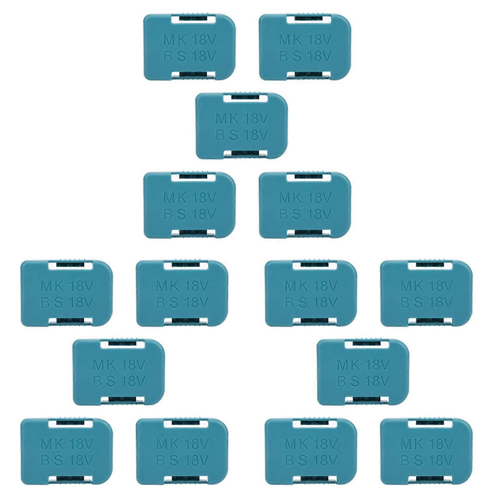 15Pcs Battery Storage Rack Battery Holder Case for Makita 18V Fixing Devices(Blue)