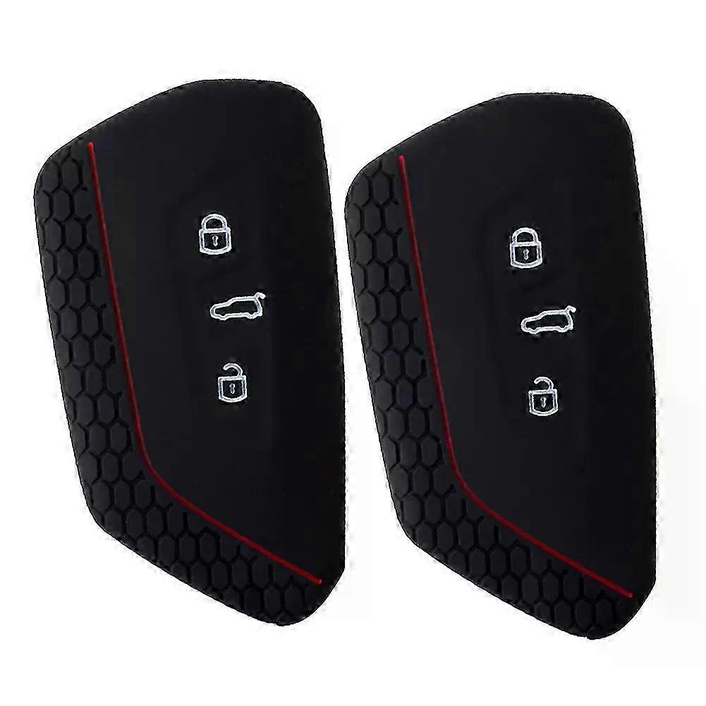 Silicone Key Fob Case 2 Pack for Golf 8 and For Skoda Enyaq IV Non Slip Design for Enhanced Grip and Functionality