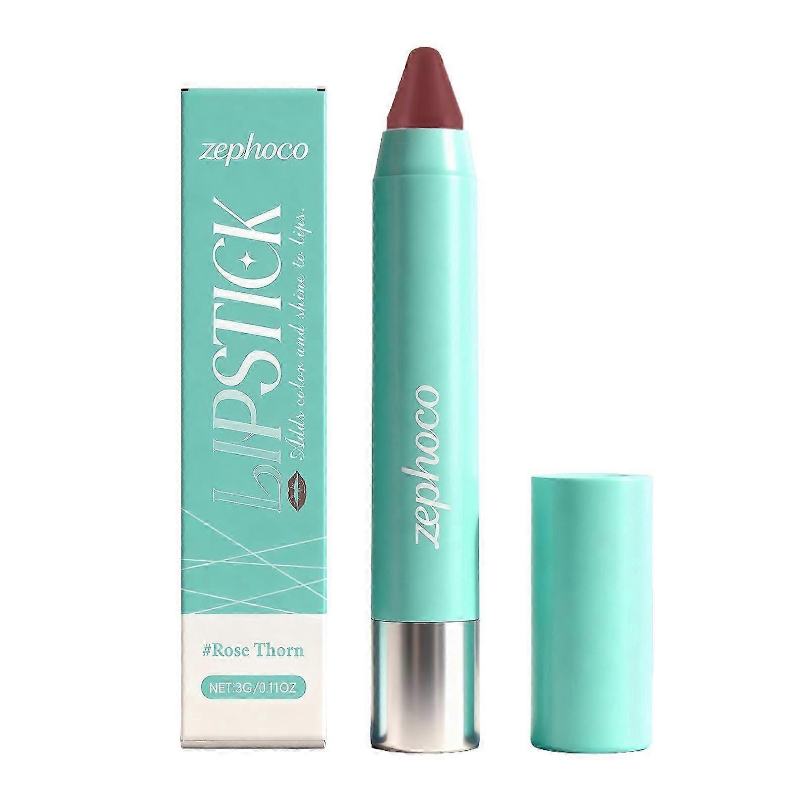 Zephoco Brownish-Red Vivid And Soft Lipstick Pen, A Retro And Moisturizing Lip Pen With A Touch Of Red And Brown Velvet Matte Finish