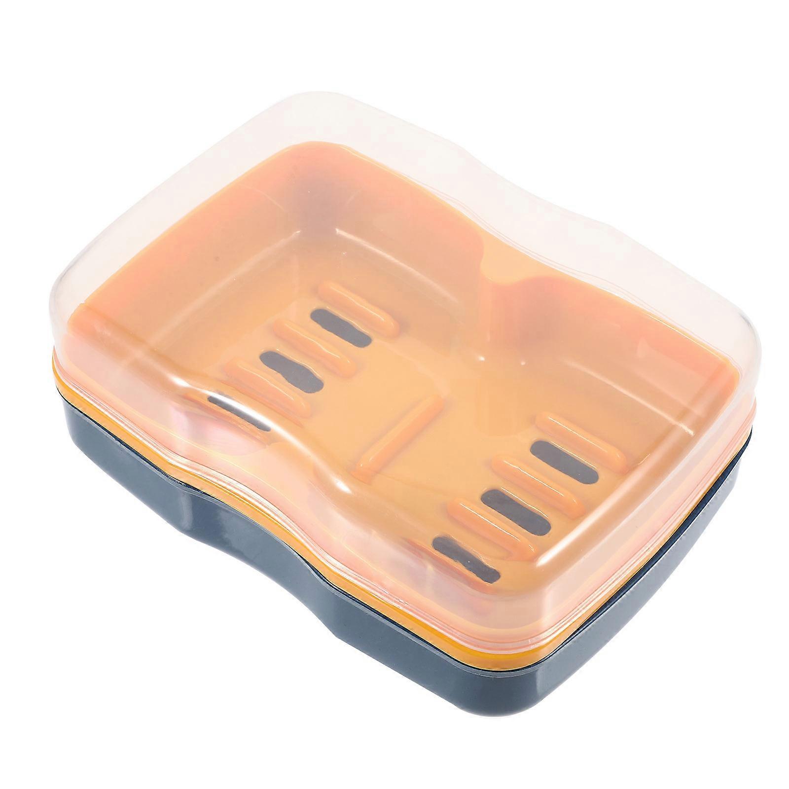 Compartment Soap Box Large-capacity Soap Storage Holder Bathroom Soap Box With Lid