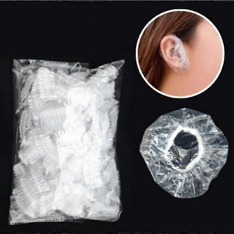 Disposable ear covers, strip-shaped plastic ear covers, 100 pieces per pack