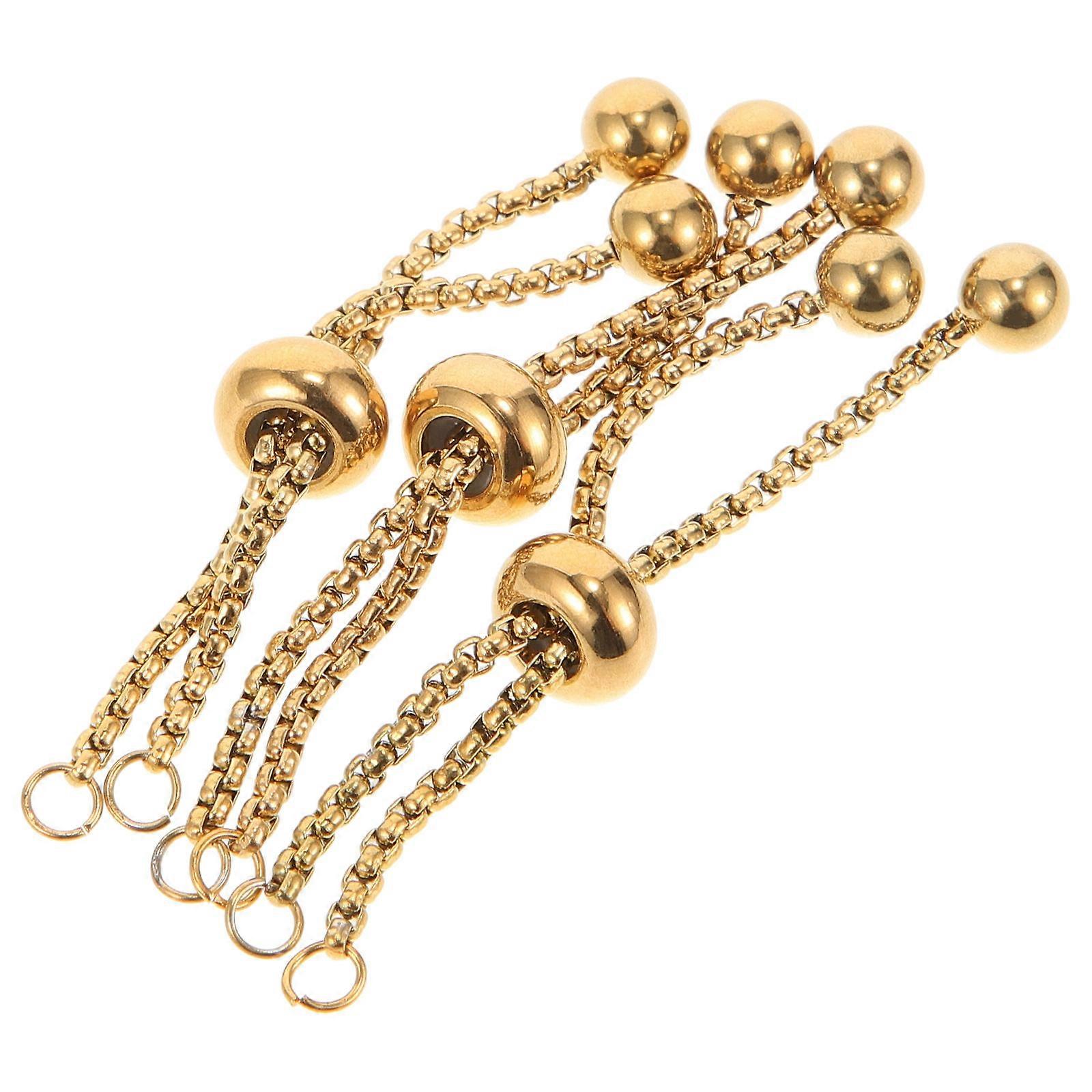 Push-Pull Bracelet Slider Extension Chains for Jewelry Making 3Pcs Adjustable Set